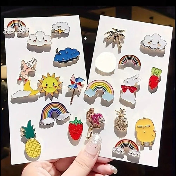 15 Piece Assorted Variety Enamel Pin Brooches