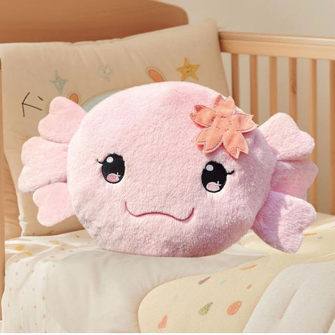 Axolotl Stuffed Animal Pink 19.6" Soft Cuddly Microwavable Plushies Kids Women