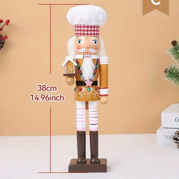 Baker Santa Wood Nutcracker 15” Women Kids Christmas Home Decor New