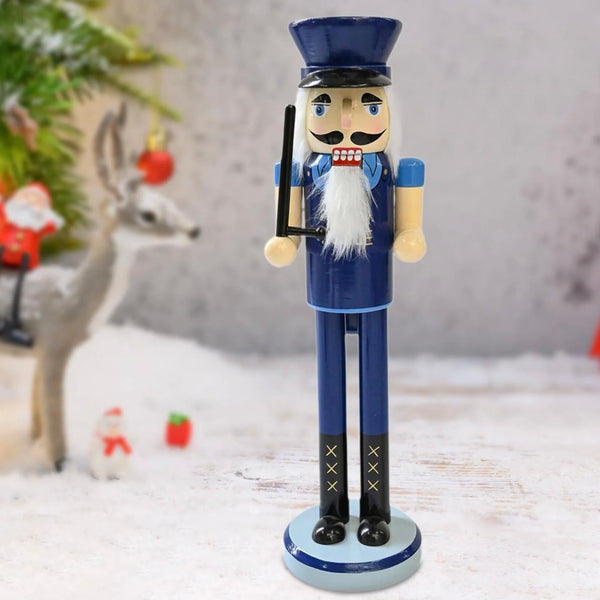 Policeman Santa Wood Nutcracker 15” Women Kids Men’s Christmas Home Decor New