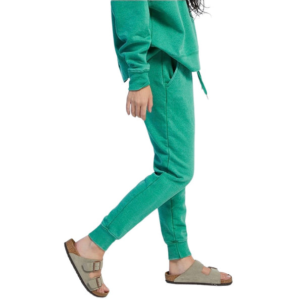 WEWOREWHAT Jolly Green Burnout Fleece Sweatpants Womens Casual Pants Size XS New