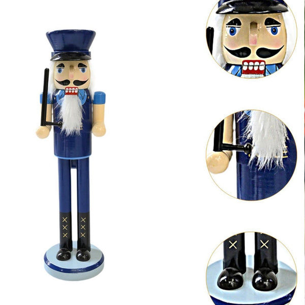 Policeman Santa Wood Nutcracker 15” Women Kids Men’s Christmas Home Decor New