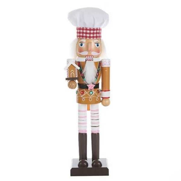 Baker Santa Wood Nutcracker 15” Women Kids Christmas Home Decor New