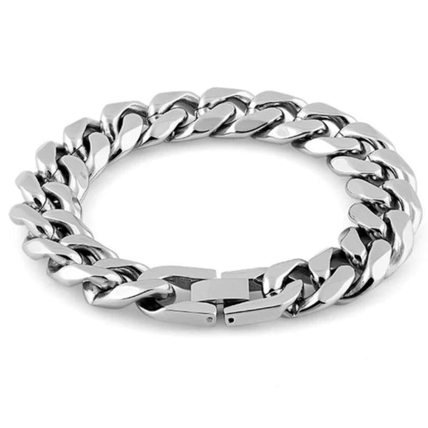 New Stainless Steel Flat Curb Link Bracelet