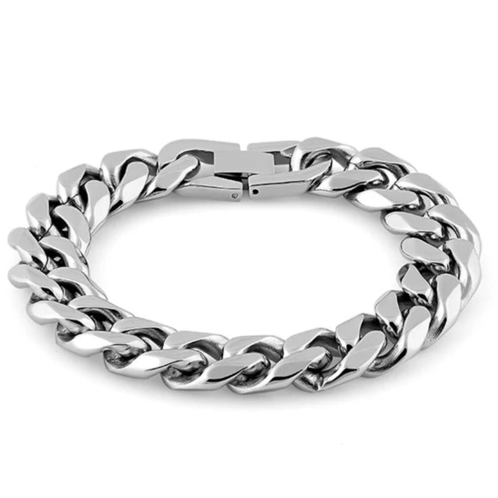 New Stainless Steel Flat Curb Link Bracelet