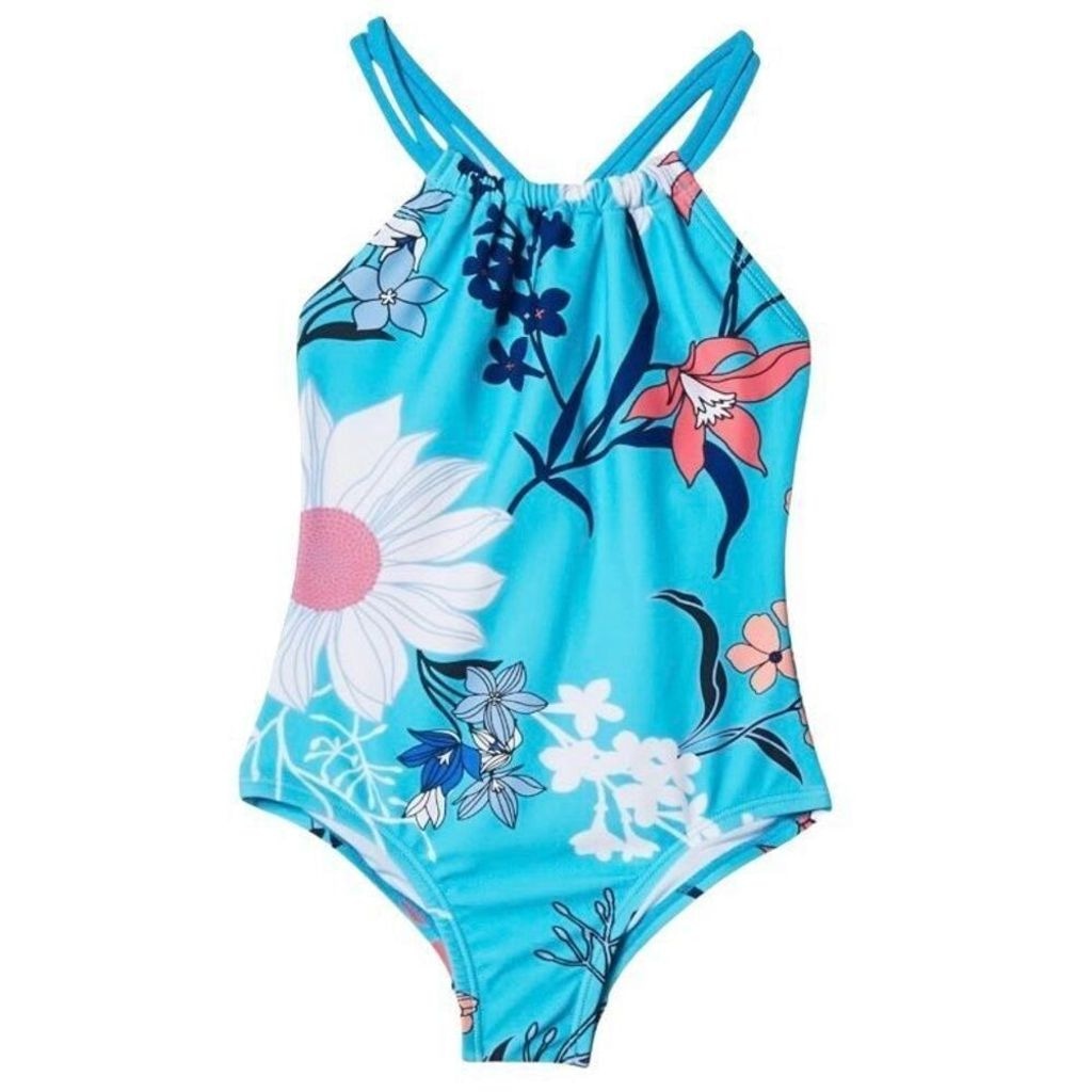 Kanu Surf Jasmine Beach Sport Halter One-Piece Swimsuit Little Girls Size 7 New