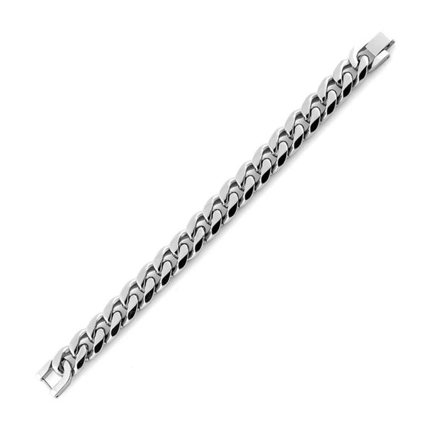 New Stainless Steel Flat Curb Link Bracelet