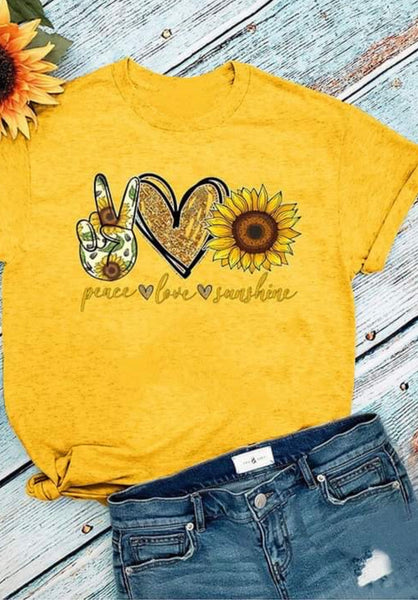 Peace Love Sunflower Tee