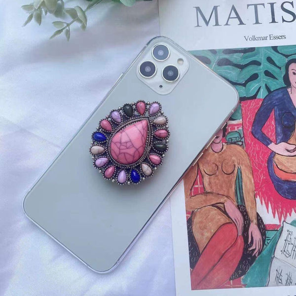 Pink Lavender And Beige Stone Phone Grips