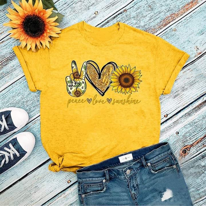 Peace Love Sunflower Tee